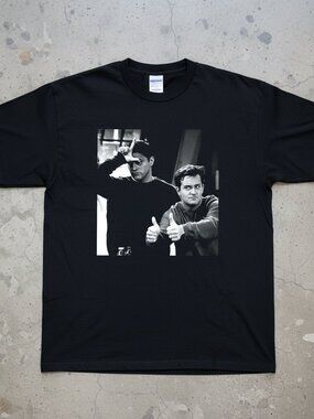 Funny Black & White Duo T-Shirt – Retro Comedy Graphic Tee, Vintage TV Style